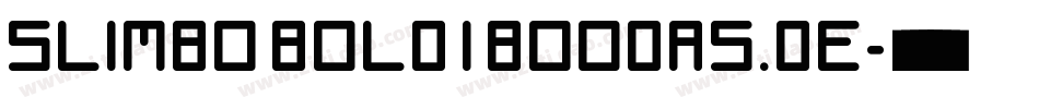 SLIMBO BOLD | BOODAS.DE字体转换